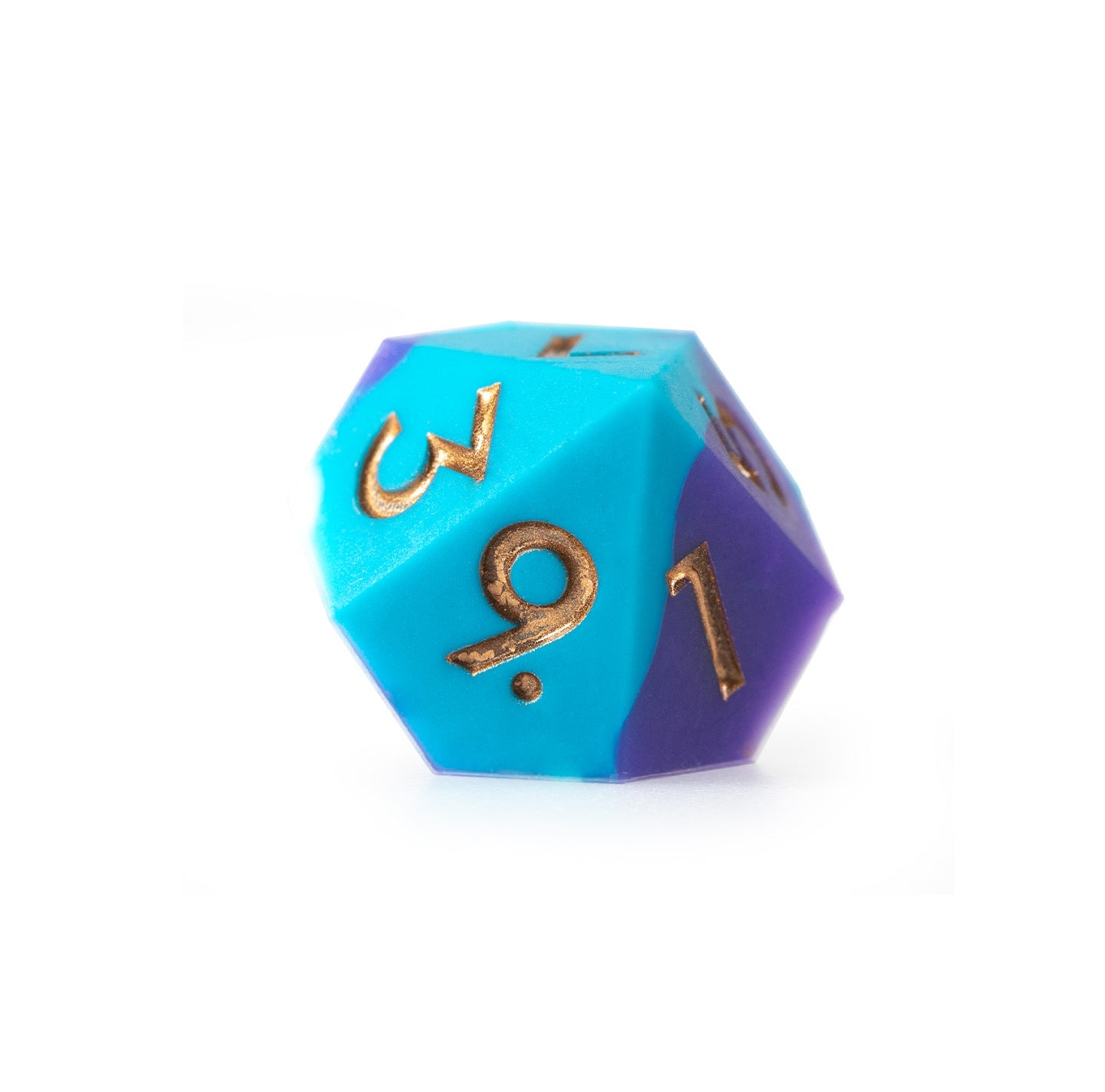 Ensemble de 7 dés polyédriques en silicone doré Aurora 
