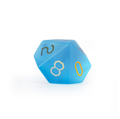 オーシャンブルーメッキガラス 7ピース 多面体ダイスセット