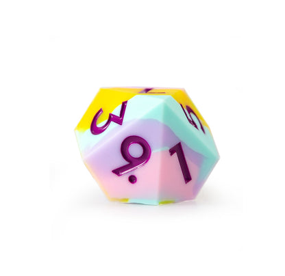 Ensemble de 7 dés polyédriques en silicone Berry Candy 