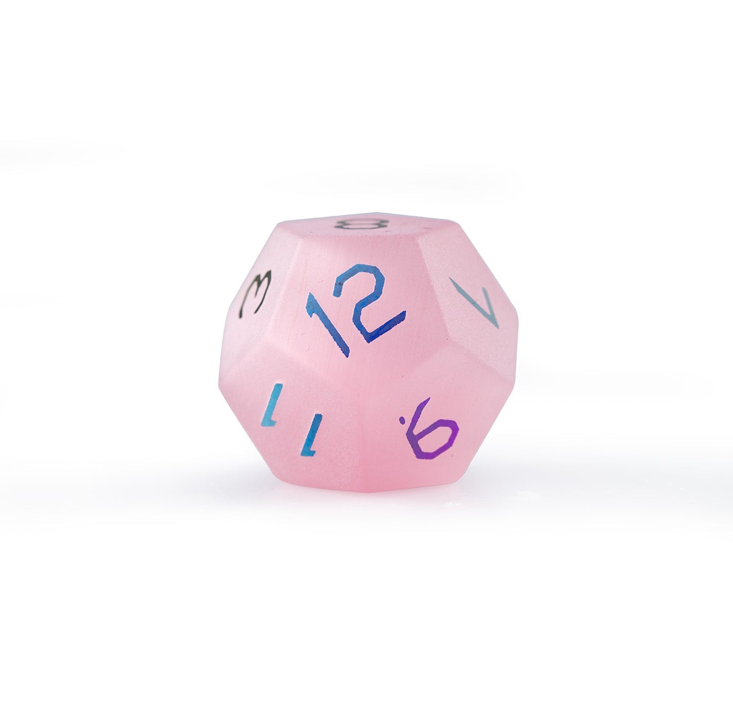 ピンクキャッツアイメッキ多面体ダイス7個セット