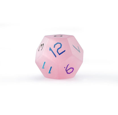 ピンクキャッツアイメッキ多面体ダイス7個セット