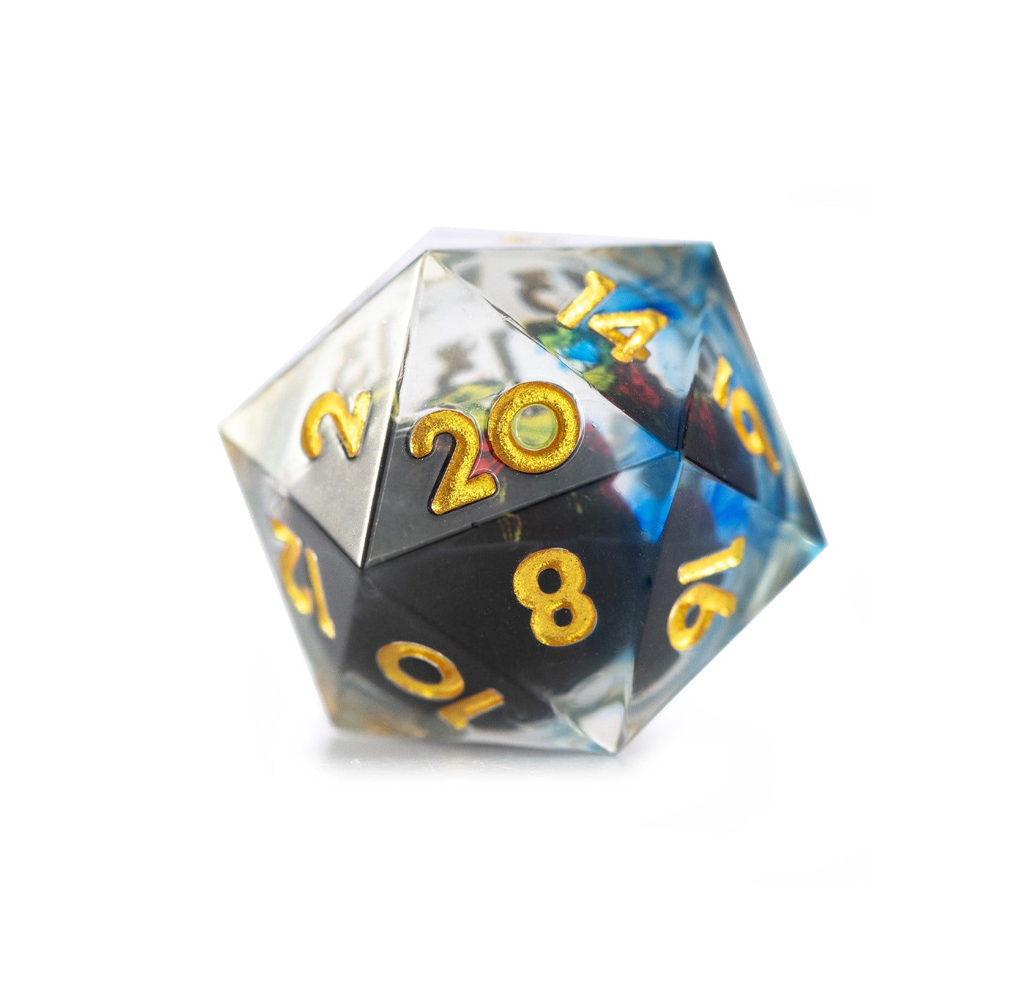 Ensemble de 7 dés polyédriques Gilded Veil Skull 