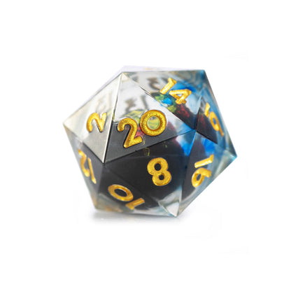 Ensemble de 7 dés polyédriques Gilded Veil Skull 