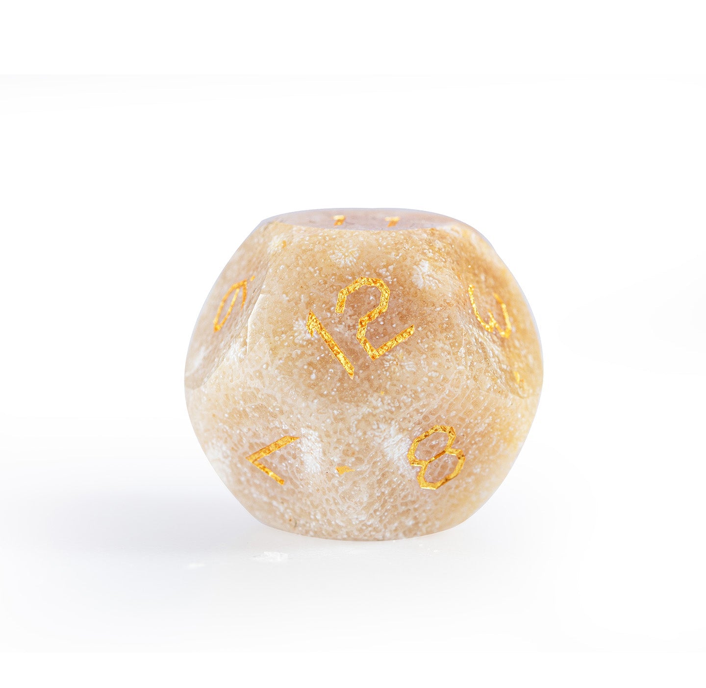Ensemble de 7 dés à facettes diamantées en pierre chrysanthème 