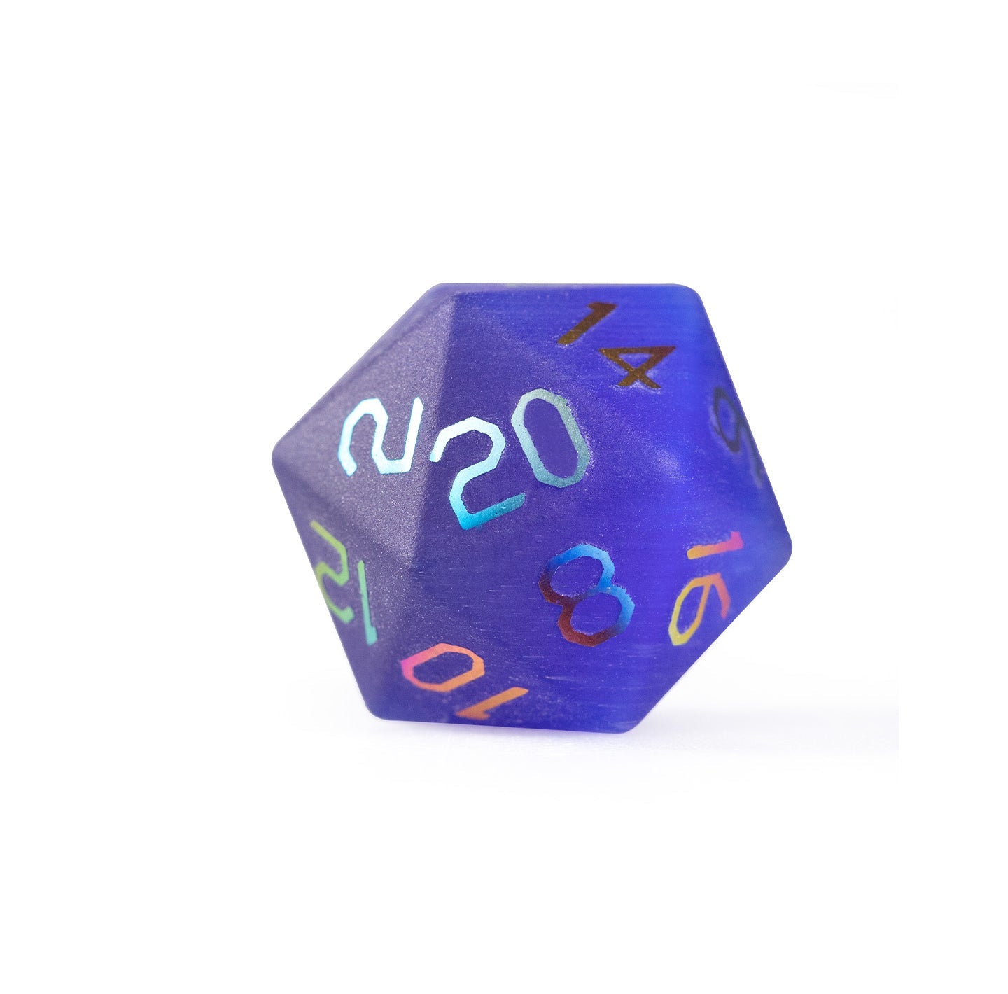 ロイヤルブルーキャットメッキ多面体ダイス7個セット