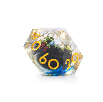 Ensemble de 7 dés polyédriques Gilded Veil Skull 