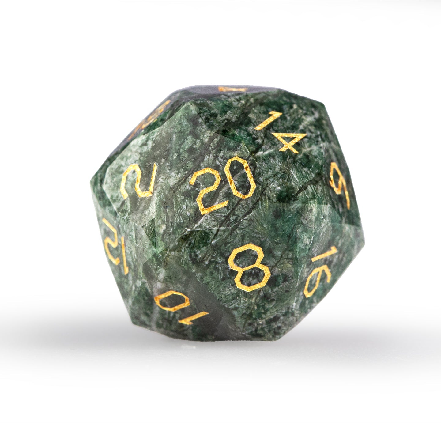 African Jade Diamond-Cut 7-Piece Dice Set
