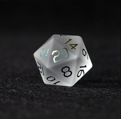 オパリンメッキガラス 7ピース 多面体ダイスセット