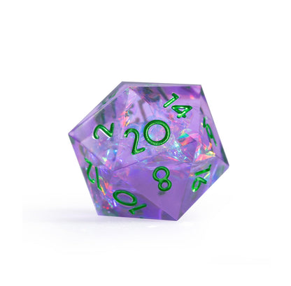 Ensemble de 7 dés polyédriques Dreamveil Amethyst Gold 