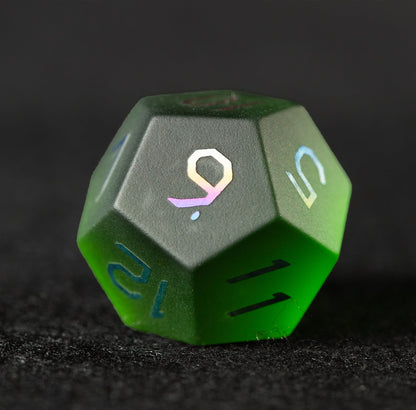 オリーブグリーンメッキ 7ピース 多面体ダイスセット