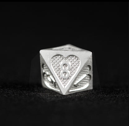 Ensemble de 7 dés polyédriques de base de l'Empereur Blanc 