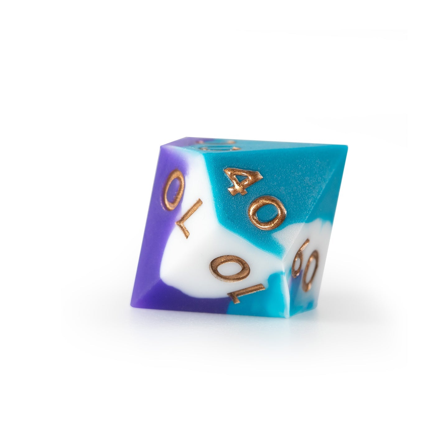 Ensemble de 7 dés polyédriques en silicone doré Aurora 