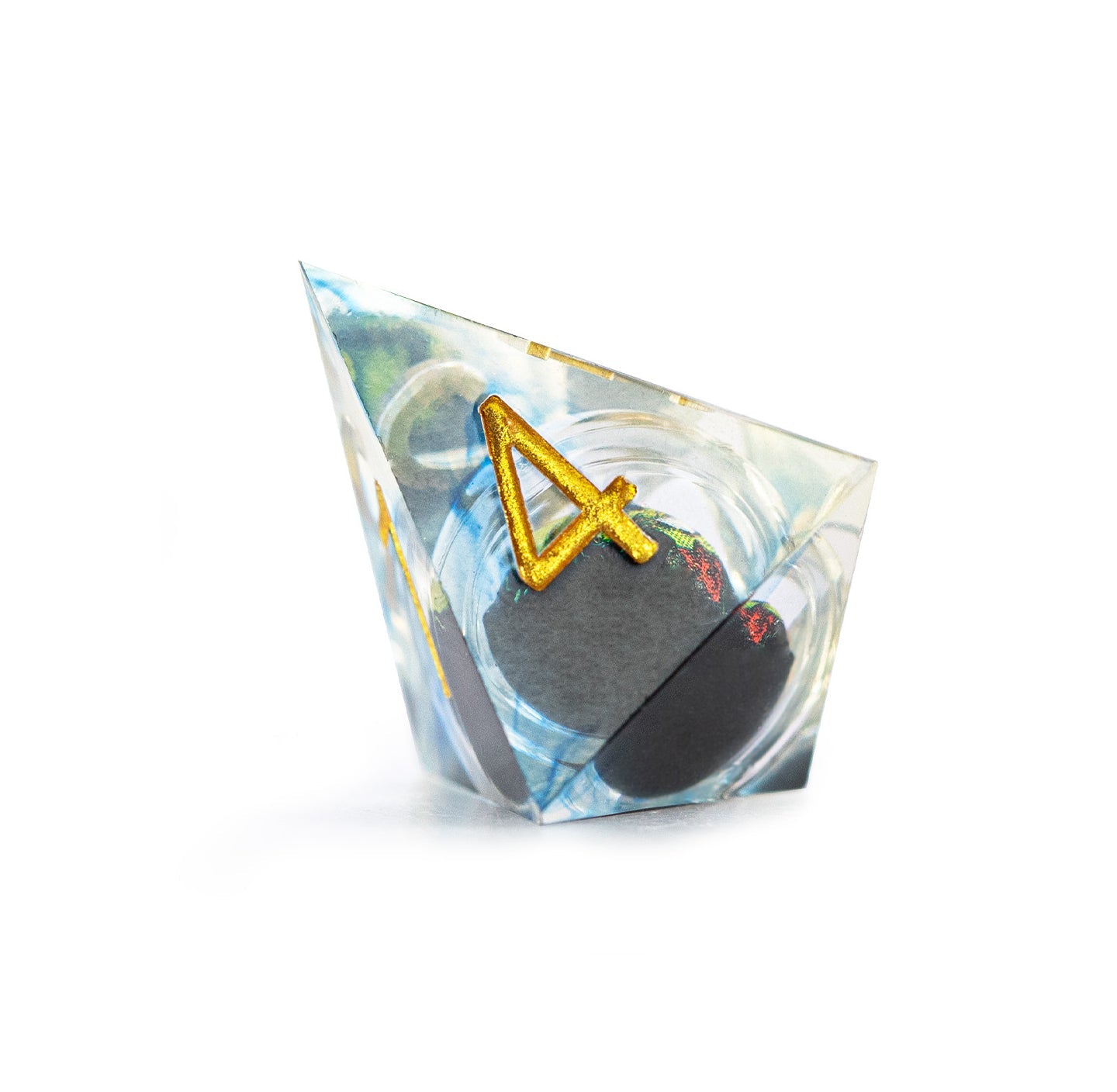 Ensemble de 7 dés polyédriques Gilded Veil Skull 