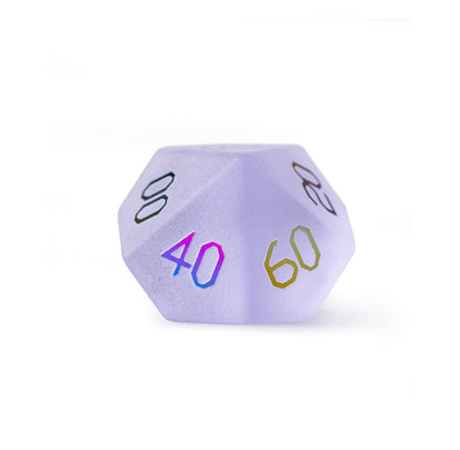 アメジストパープルガラスメッキ多面体ダイス7個セット