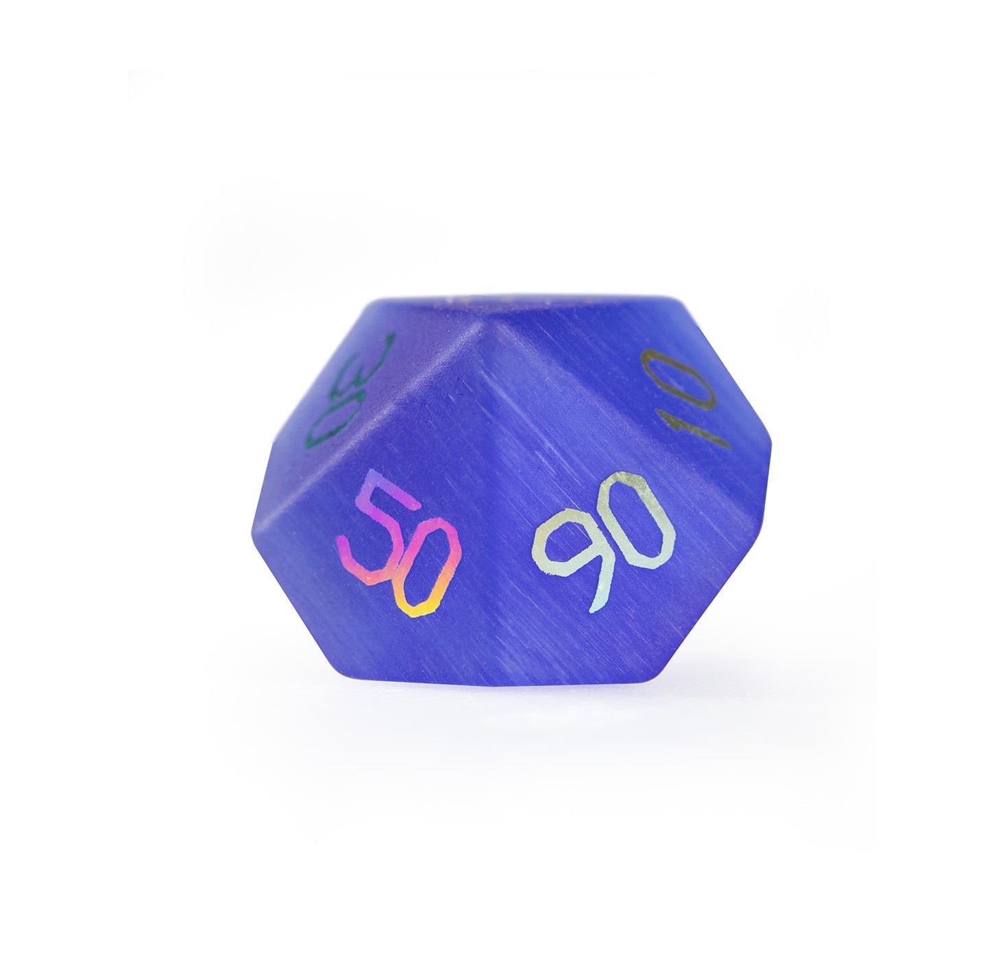 ロイヤルブルーキャットメッキ多面体ダイス7個セット