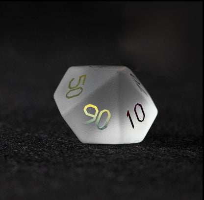 オパリンメッキガラス 7ピース 多面体ダイスセット