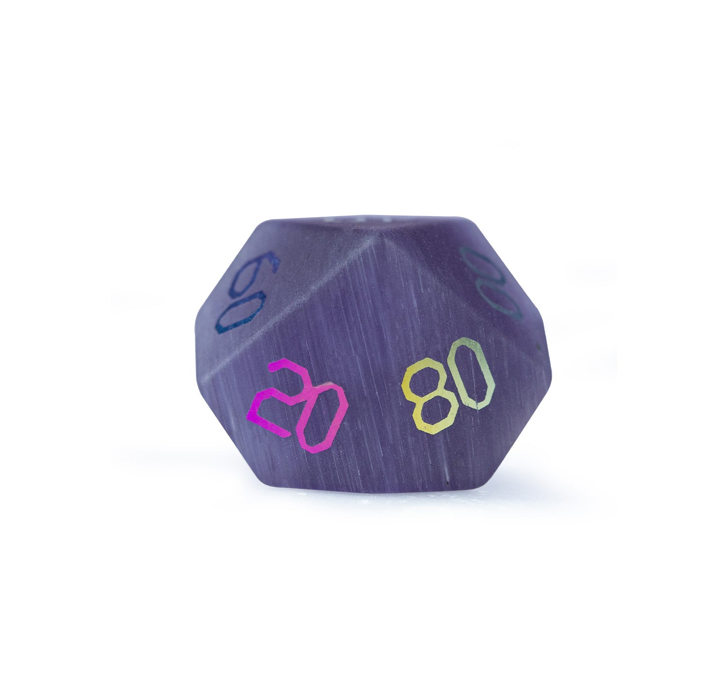 バイオレットオーキッドキャッツアイメッキ多面体ダイス7個セット