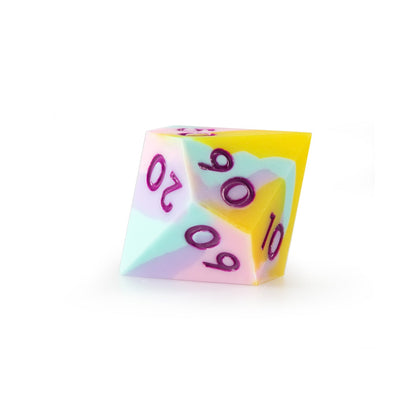 Ensemble de 7 dés polyédriques en silicone Berry Candy 