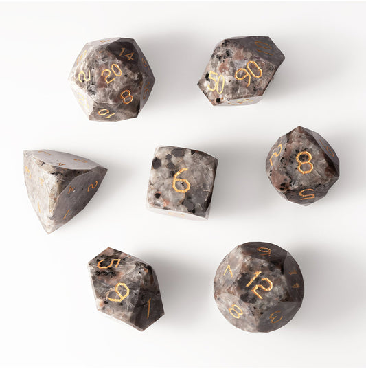 Jeu de 7 dés Firestone à facettes diamantées 