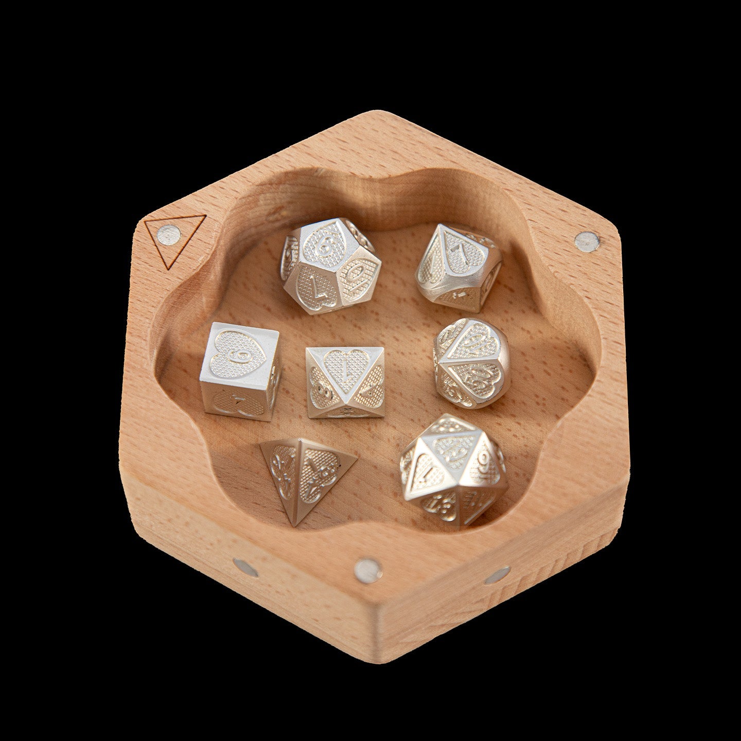 Ensemble de 7 dés polyédriques de base de l'Empereur Blanc 
