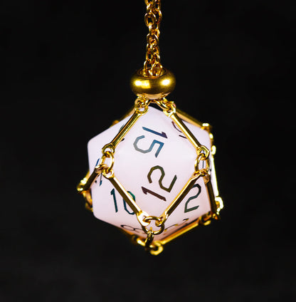 Ensemble de 7 dés polyédriques plaqués blanc Blush Spirit 