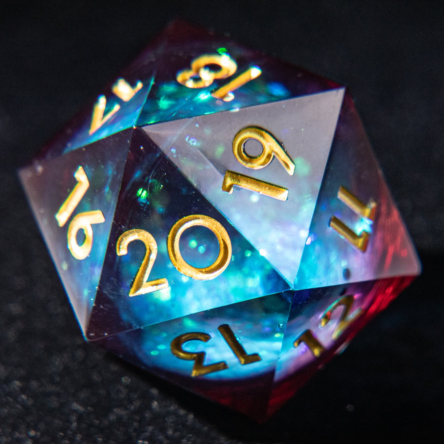 D&D Multi-faceted Single Resin Dice (Sea Blue)