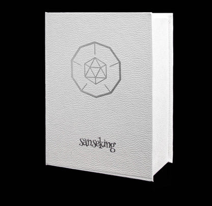 クリムゾンレッドメッキガラス 7ピース多面体ダイスセット