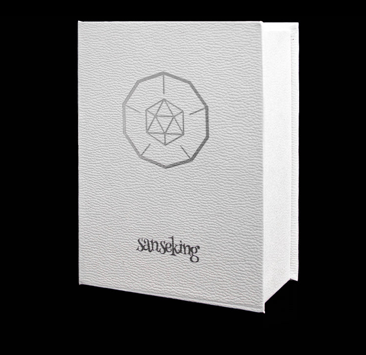 Ensemble de 7 dés polyédriques plaqués œil de chat doré 