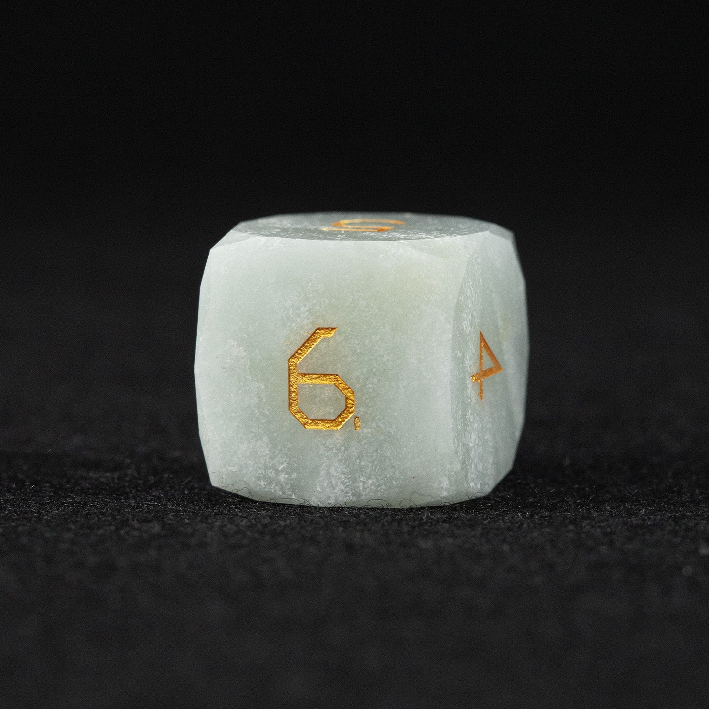 Ensemble de 7 dés en amazonite brésilienne taillée en diamant 