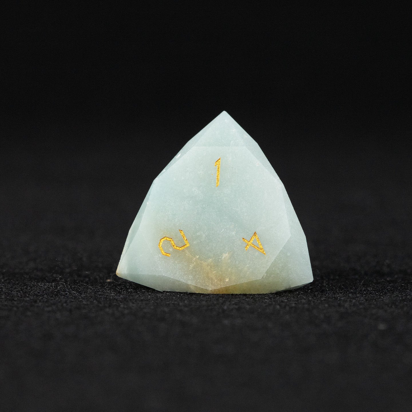 Ensemble de 7 dés en amazonite brésilienne taillée en diamant 