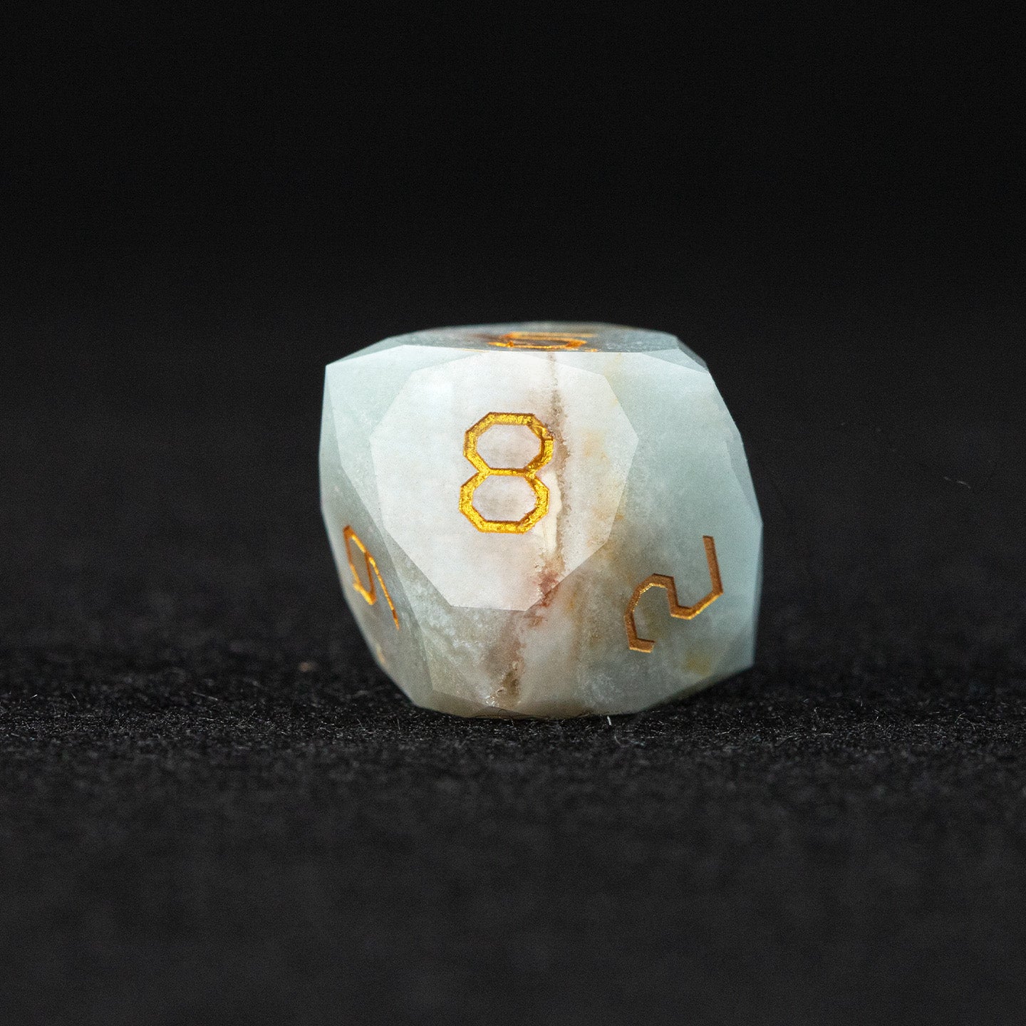 Ensemble de 7 dés en amazonite brésilienne taillée en diamant 