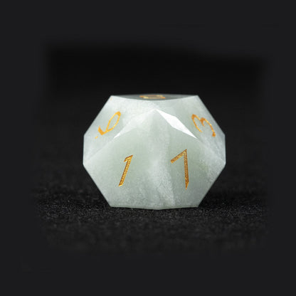 Ensemble de 7 dés en amazonite brésilienne taillée en diamant 