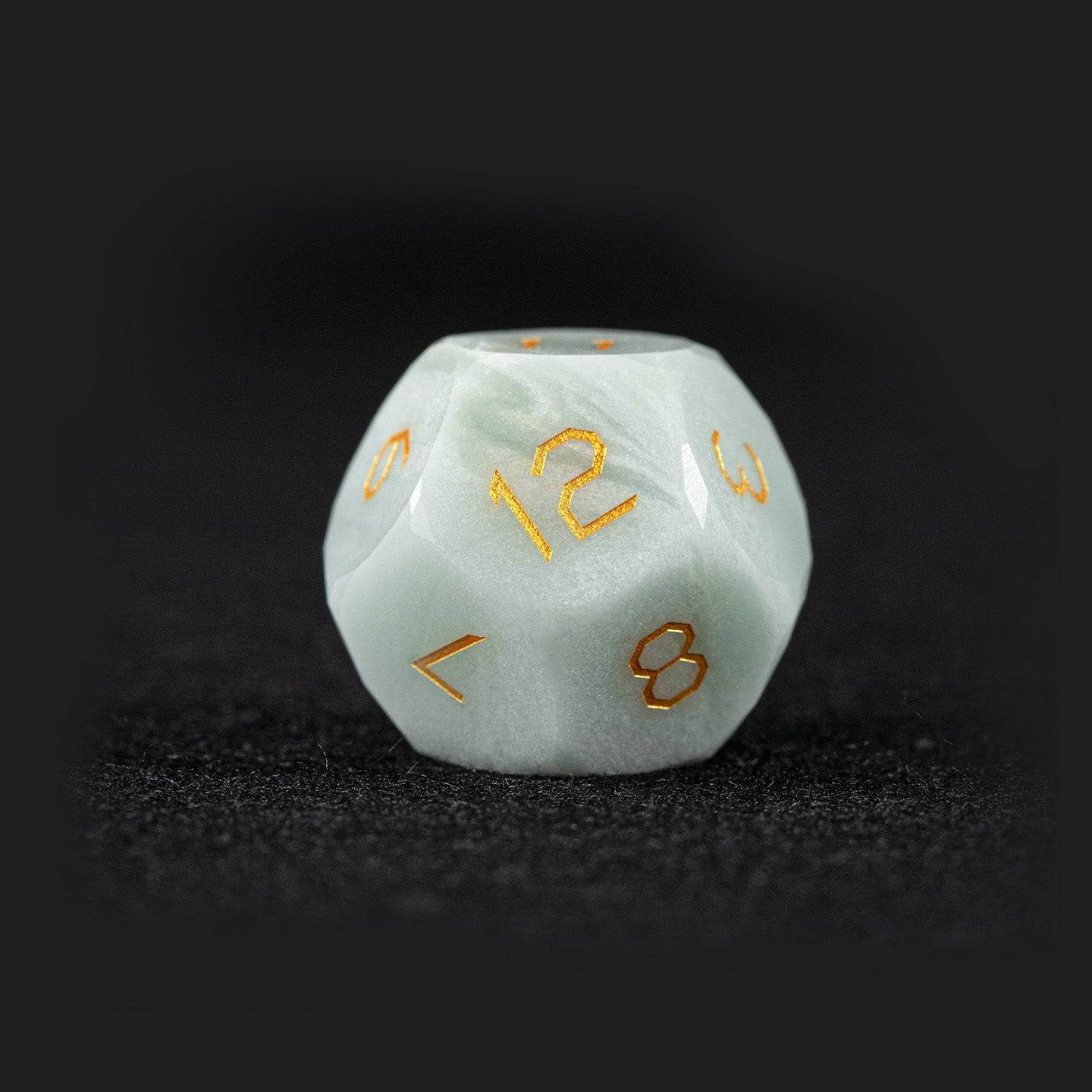Ensemble de 7 dés en amazonite brésilienne taillée en diamant 