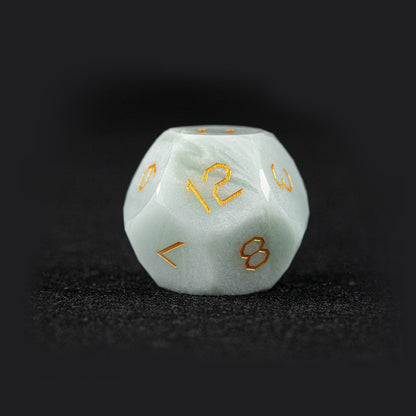 Ensemble de 7 dés en amazonite brésilienne taillée en diamant 