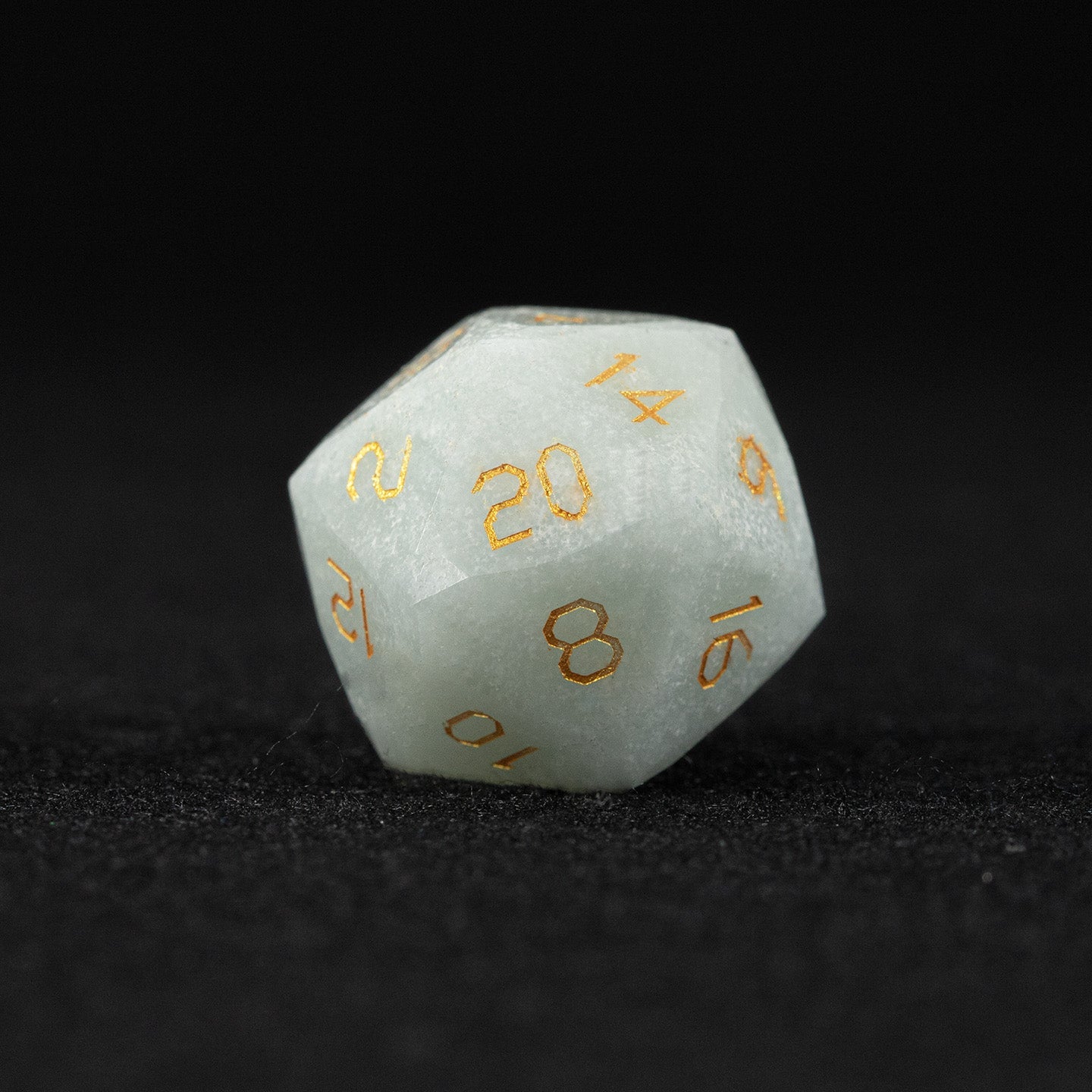 Ensemble de 7 dés en amazonite brésilienne taillée en diamant 