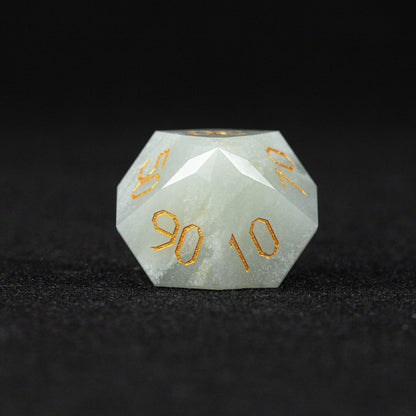 Ensemble de 7 dés en amazonite brésilienne taillée en diamant 