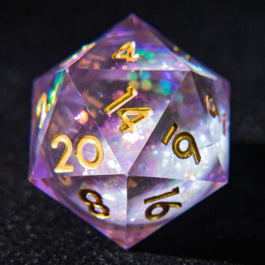 D&D Multi-faceted Single Resin Dice  (Dream Violet）