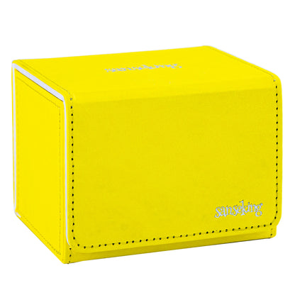 Boîte de rangement pour cartes Magic pouvant contenir plus de 100 cartes yvek® (horizontale, jaune)