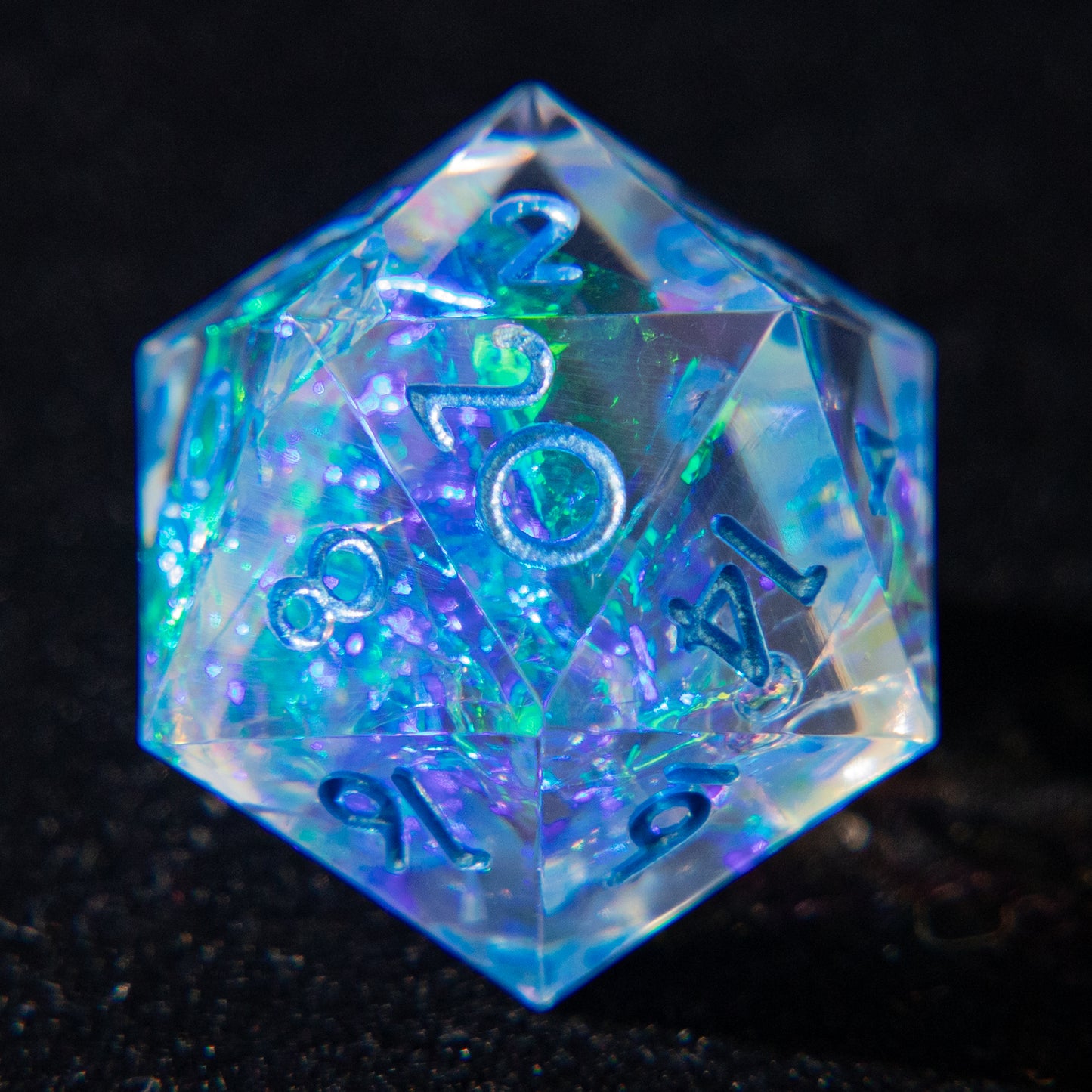D&D Multi-faceted Resin Dice Set (Brilliant and Deep Blue）