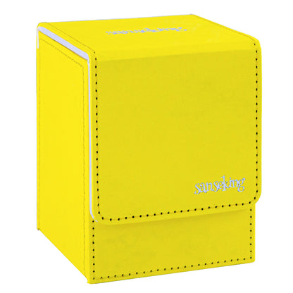 Boîte de rangement pour cartes Magic pouvant contenir plus de 100 cartes yvek® (Verticale, Jaune)