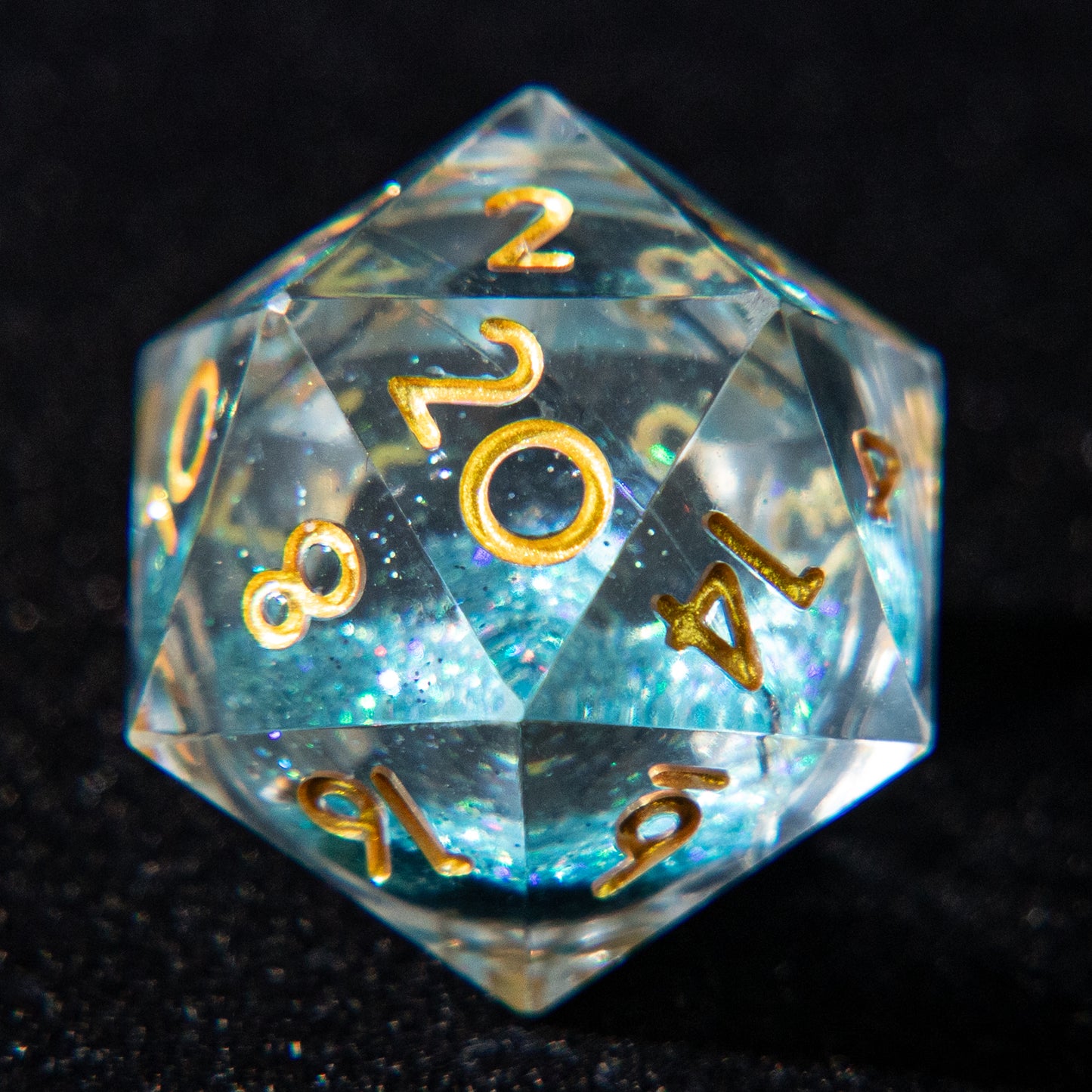 D&D Multi-faceted Resin Dice Set (Light Blue）