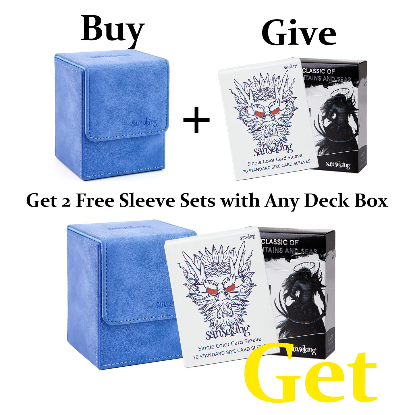 【Gift】White Dragon Sleeves (70pcs)