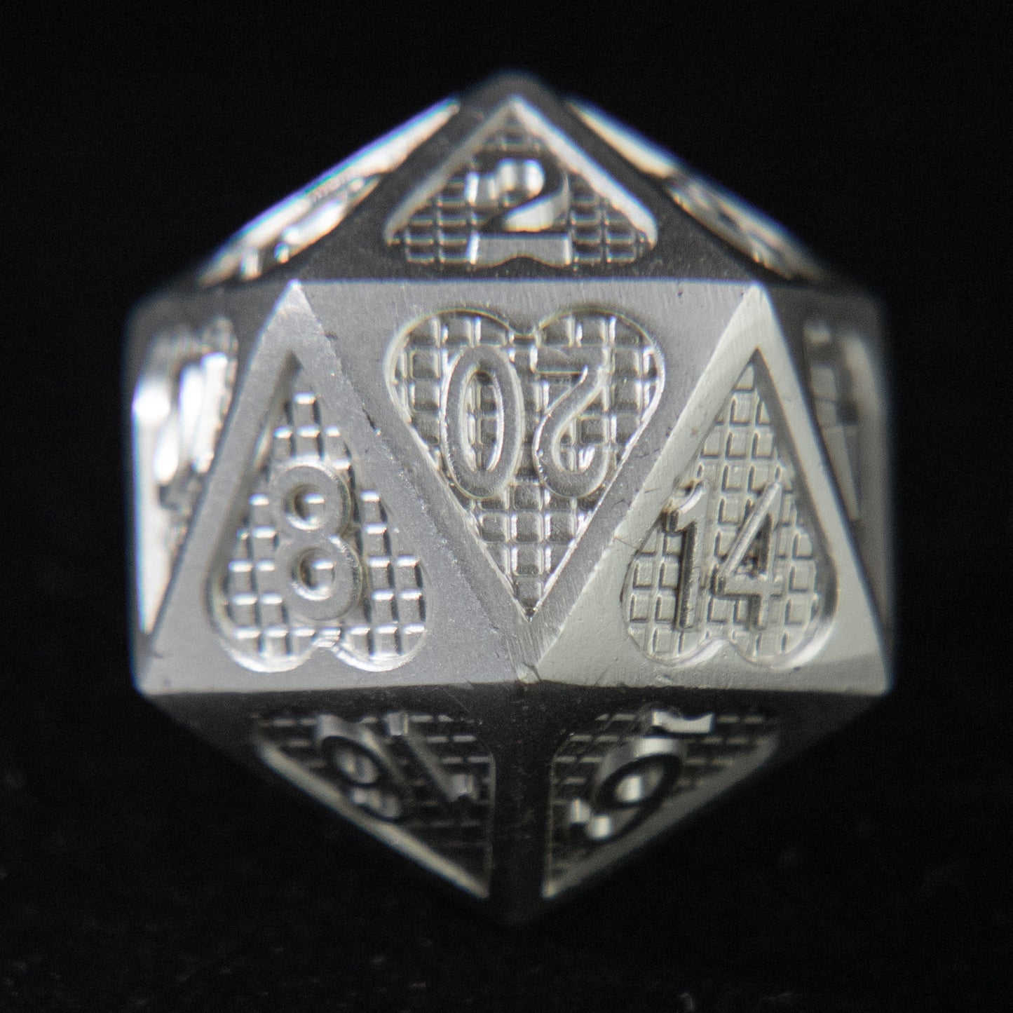 D&D Hollowed Metal Dice Set Love (Solid）