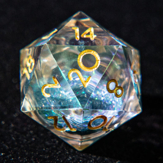 D&D Multi-faceted Resin Dice Set (Rainbow Colors）