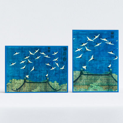 Pochettes artistiques « Grue de bon augure » - Lot de 3 (horizontales, verticales) 