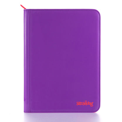 Coral Binder Series PU Leather Zipper 9-Pocket