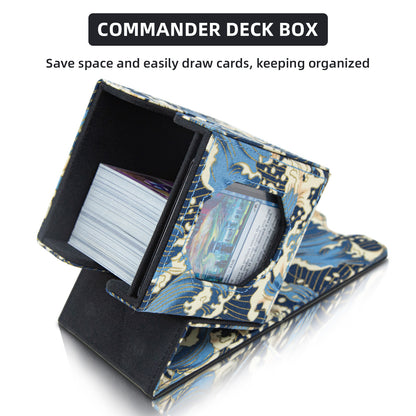 Boîte de rangement pour deck Magic Commander pouvant contenir plus de 100 cartes DND (Bleue)