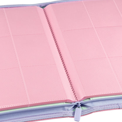 Coral Binder Series PU Leather Zipper 9-Pocket
