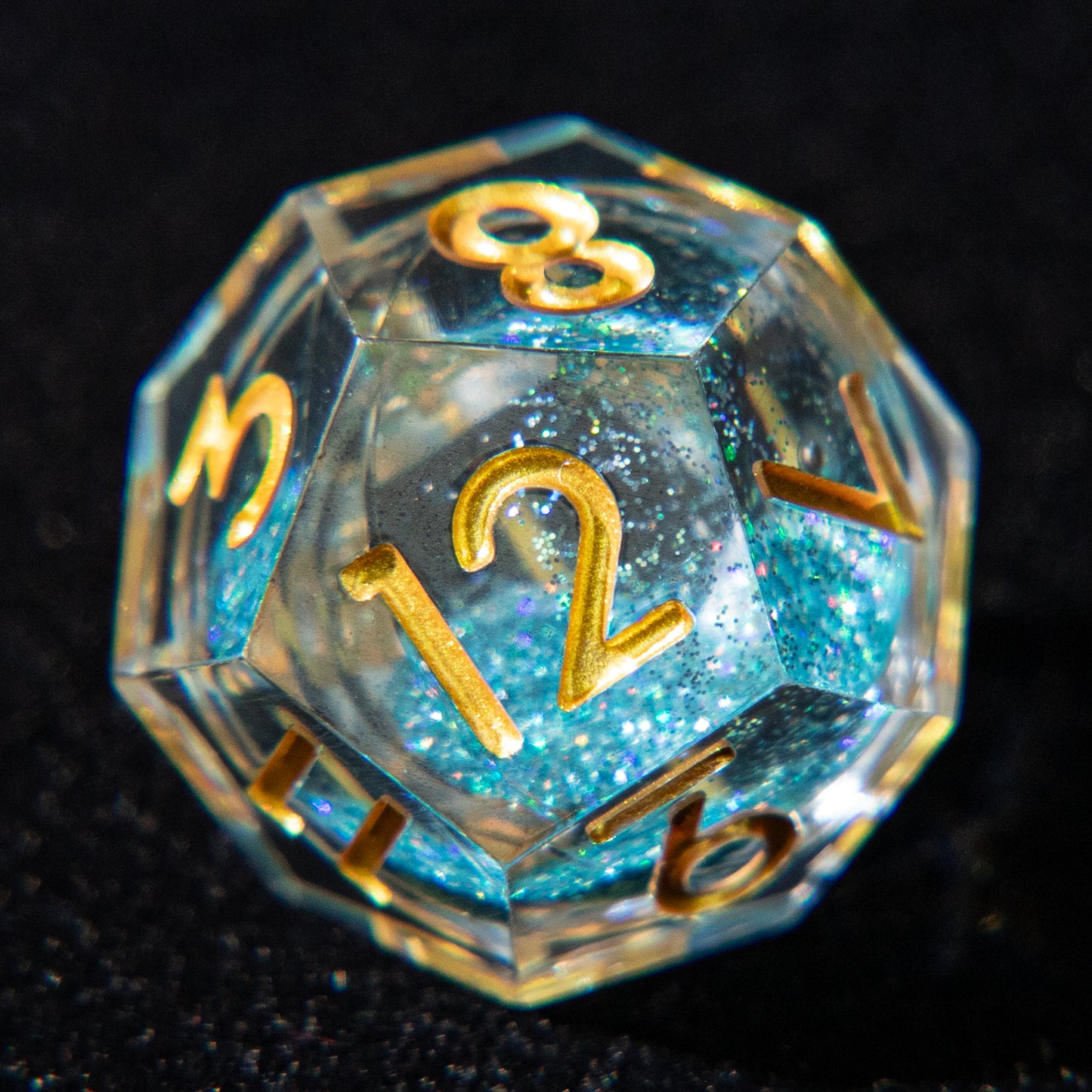 D&D Multi-faceted Resin Dice Set (Light Blue）