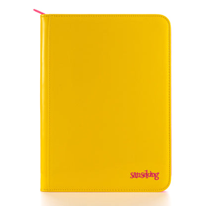 Coral Binder Series PU Leather Zipper 9-Pocket